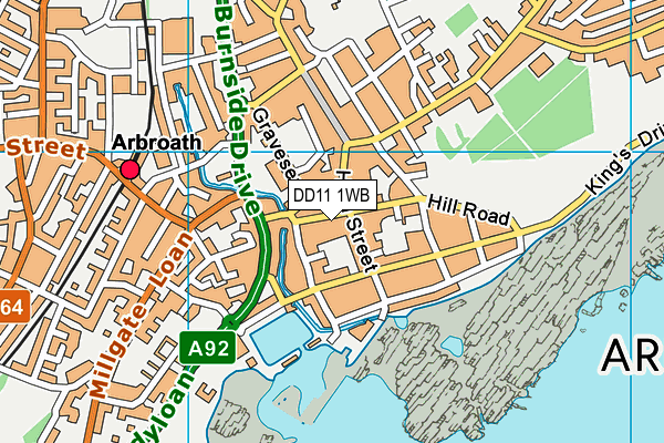 DD11 1WB map - OS VectorMap District (Ordnance Survey) DD11 1WB map - OS VectorMap District (Ordnance Survey)