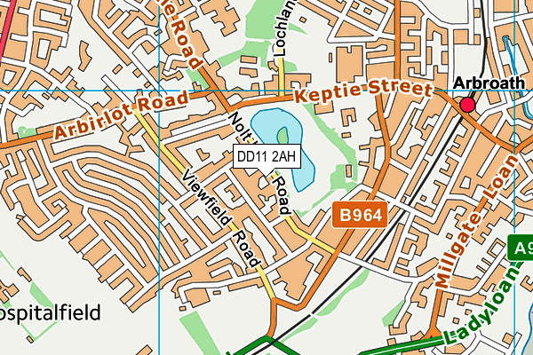 DD11 2AH map - OS VectorMap District (Ordnance Survey) DD11 2AH map - OS VectorMap District (Ordnance Survey)