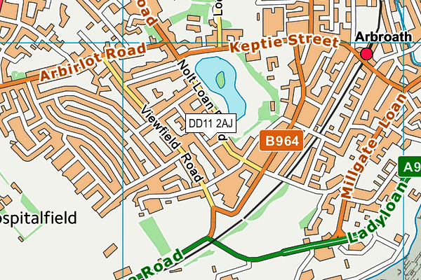 DD11 2AJ map - OS VectorMap District (Ordnance Survey) DD11 2AJ map - OS VectorMap District (Ordnance Survey)