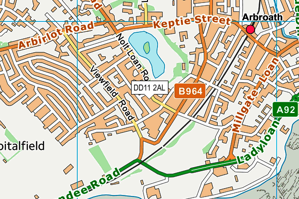 DD11 2AL map - OS VectorMap District (Ordnance Survey) DD11 2AL map - OS VectorMap District (Ordnance Survey)