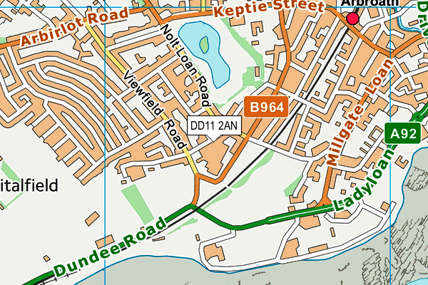 DD11 2AN map - OS VectorMap District (Ordnance Survey) DD11 2AN map - OS VectorMap District (Ordnance Survey)