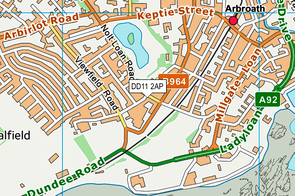 DD11 2AP map - OS VectorMap District (Ordnance Survey) DD11 2AP map - OS VectorMap District (Ordnance Survey)