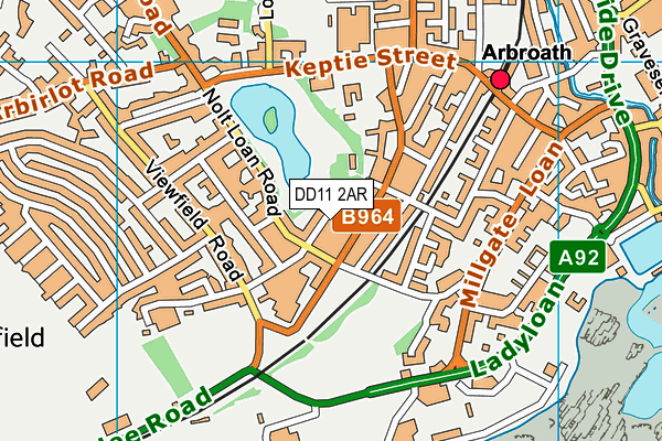DD11 2AR map - OS VectorMap District (Ordnance Survey) DD11 2AR map - OS VectorMap District (Ordnance Survey)