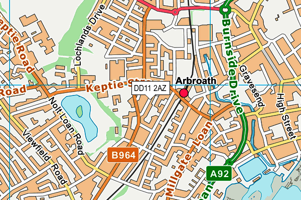 DD11 2AZ map - OS VectorMap District (Ordnance Survey) DD11 2AZ map - OS VectorMap District (Ordnance Survey)