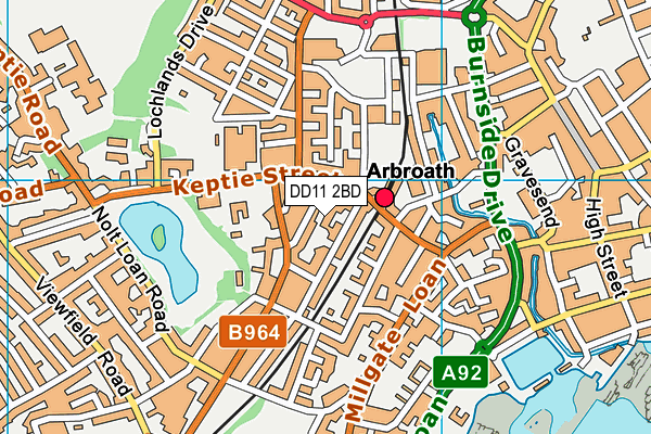 DD11 2BD map - OS VectorMap District (Ordnance Survey) DD11 2BD map - OS VectorMap District (Ordnance Survey)