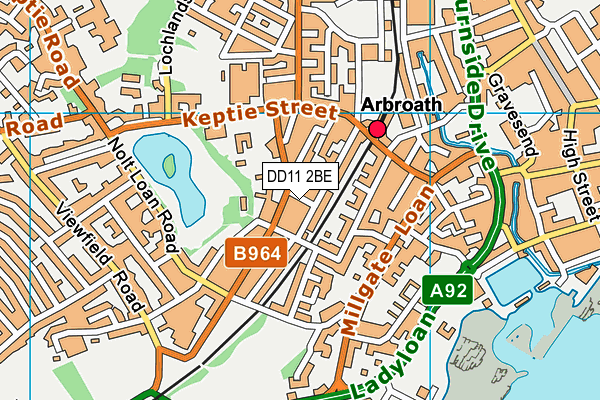 DD11 2BE map - OS VectorMap District (Ordnance Survey) DD11 2BE map - OS VectorMap District (Ordnance Survey)