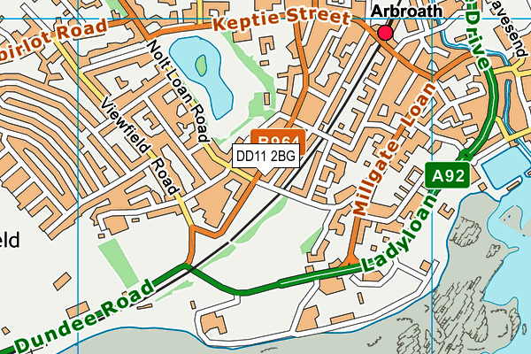 DD11 2BG map - OS VectorMap District (Ordnance Survey) DD11 2BG map - OS VectorMap District (Ordnance Survey)