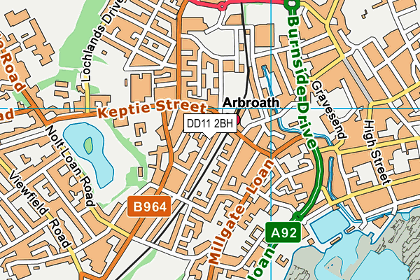 DD11 2BH map - OS VectorMap District (Ordnance Survey) DD11 2BH map - OS VectorMap District (Ordnance Survey)
