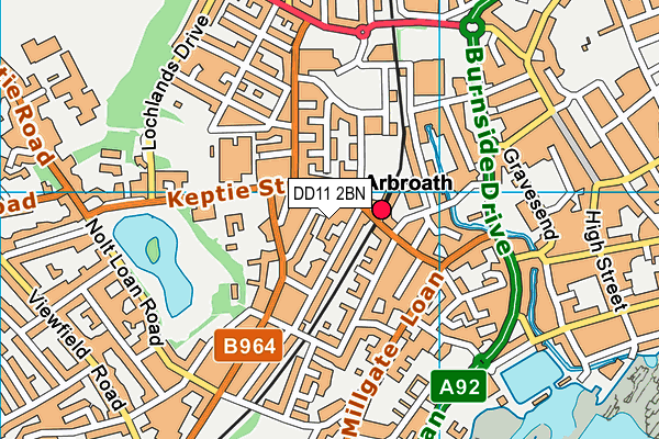 DD11 2BN map - OS VectorMap District (Ordnance Survey)