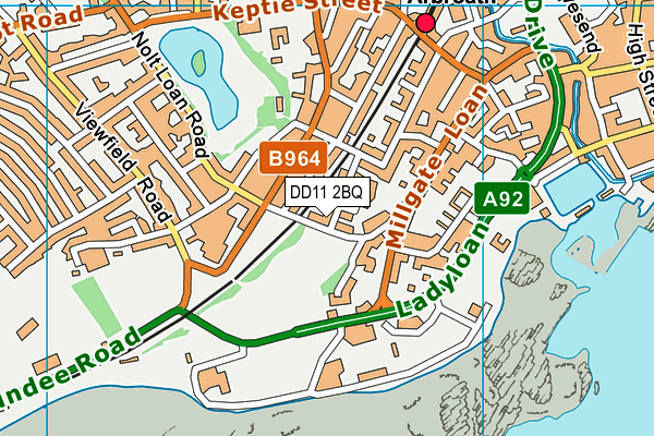 DD11 2BQ map - OS VectorMap District (Ordnance Survey) DD11 2BQ map - OS VectorMap District (Ordnance Survey)