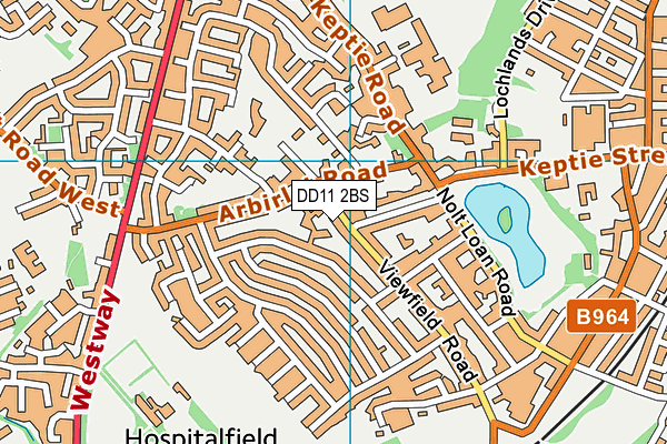 DD11 2BS map - OS VectorMap District (Ordnance Survey)