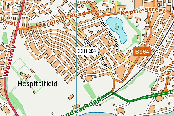 DD11 2BX map - OS VectorMap District (Ordnance Survey) DD11 2BX map - OS VectorMap District (Ordnance Survey)