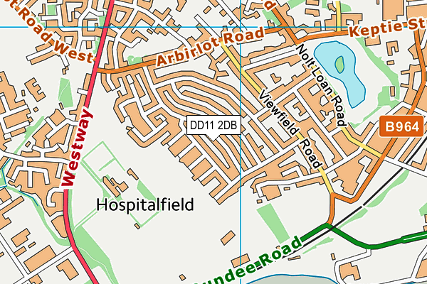 DD11 2DB map - OS VectorMap District (Ordnance Survey) DD11 2DB map - OS VectorMap District (Ordnance Survey)