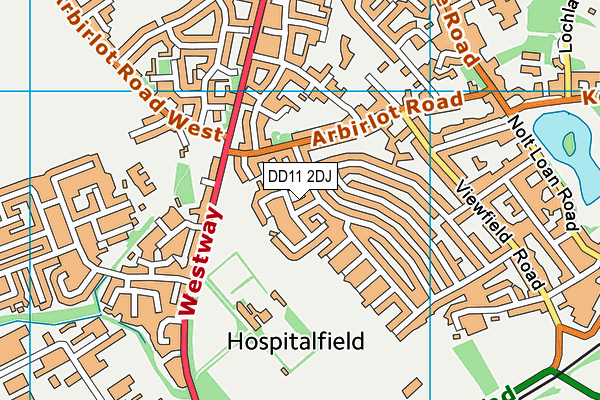 DD11 2DJ map - OS VectorMap District (Ordnance Survey) DD11 2DJ map - OS VectorMap District (Ordnance Survey)