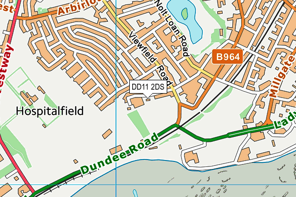 DD11 2DS map - OS VectorMap District (Ordnance Survey) DD11 2DS map - OS VectorMap District (Ordnance Survey)