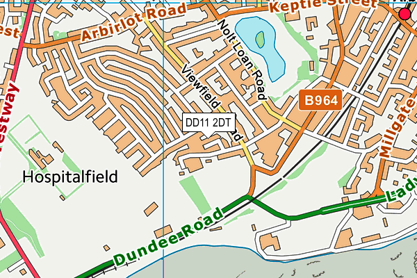 DD11 2DT map - OS VectorMap District (Ordnance Survey)