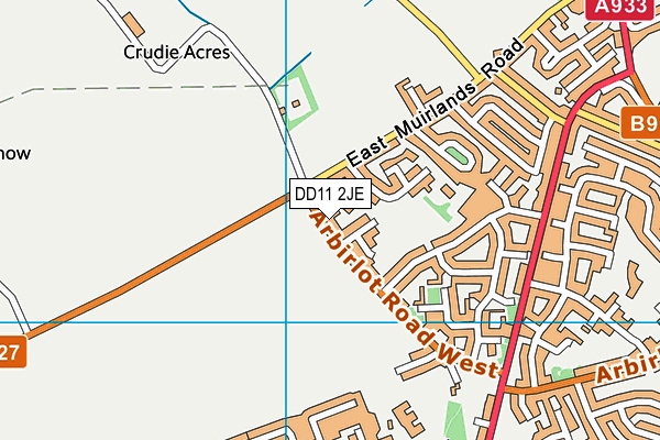 DD11 2JE map - OS VectorMap District (Ordnance Survey) DD11 2JE map - OS VectorMap District (Ordnance Survey)