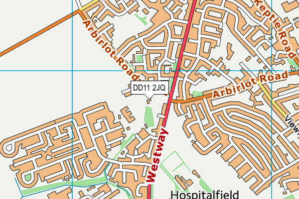 DD11 2JQ map - OS VectorMap District (Ordnance Survey) DD11 2JQ map - OS VectorMap District (Ordnance Survey)