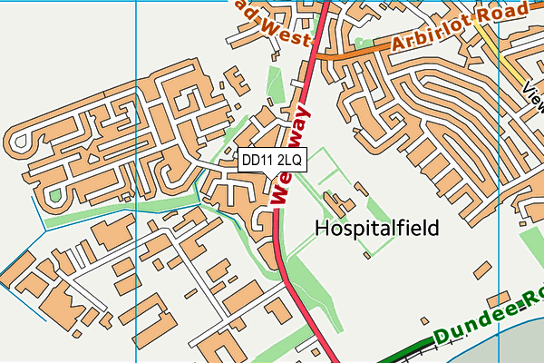 DD11 2LQ map - OS VectorMap District (Ordnance Survey) DD11 2LQ map - OS VectorMap District (Ordnance Survey)