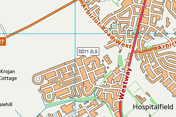 DD11 2LS map - OS VectorMap District (Ordnance Survey) DD11 2LS map - OS VectorMap District (Ordnance Survey)