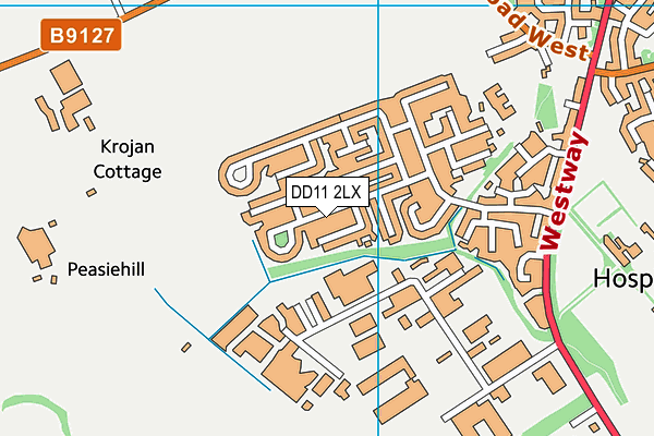 DD11 2LX map - OS VectorMap District (Ordnance Survey) DD11 2LX map - OS VectorMap District (Ordnance Survey)