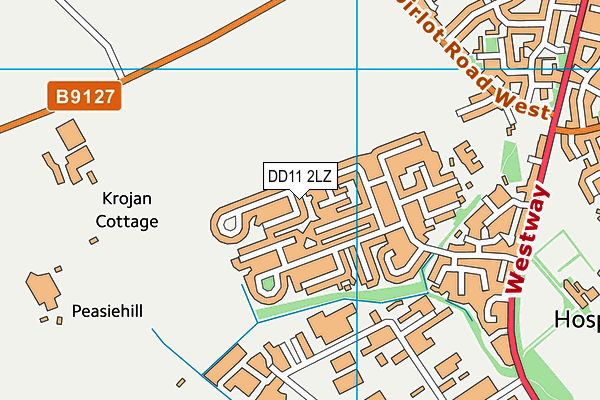 DD11 2LZ map - OS VectorMap District (Ordnance Survey) DD11 2LZ map - OS VectorMap District (Ordnance Survey)