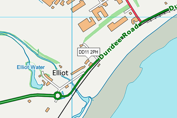 DD11 2PH map - OS VectorMap District (Ordnance Survey)