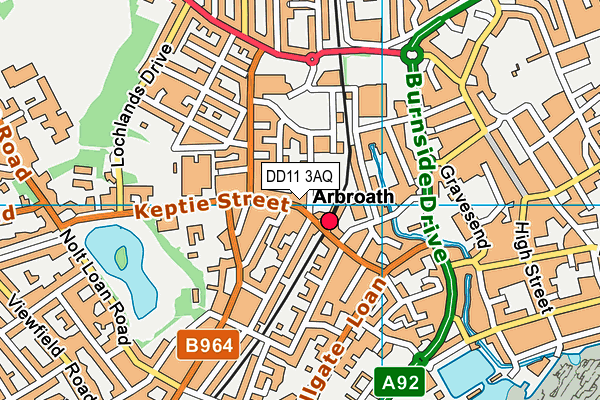 DD11 3AQ map - OS VectorMap District (Ordnance Survey) DD11 3AQ map - OS VectorMap District (Ordnance Survey)