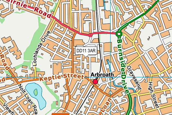DD11 3AR map - OS VectorMap District (Ordnance Survey)
