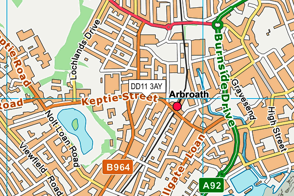 DD11 3AY map - OS VectorMap District (Ordnance Survey) DD11 3AY map - OS VectorMap District (Ordnance Survey)