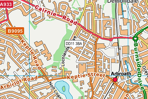 DD11 3BA map - OS VectorMap District (Ordnance Survey) DD11 3BA map - OS VectorMap District (Ordnance Survey)