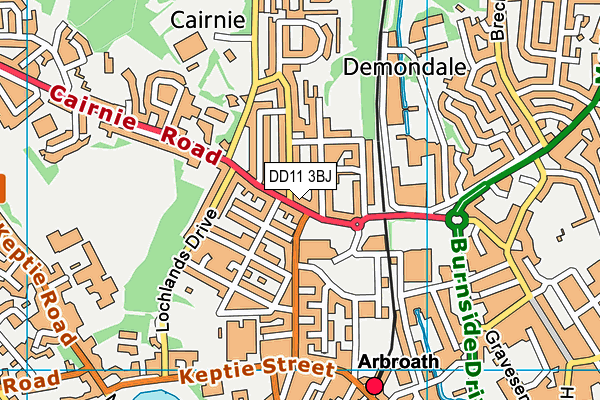 DD11 3BJ map - OS VectorMap District (Ordnance Survey) DD11 3BJ map - OS VectorMap District (Ordnance Survey)