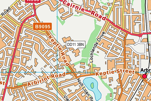 DD11 3BN map - OS VectorMap District (Ordnance Survey)