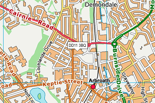 DD11 3BQ map - OS VectorMap District (Ordnance Survey) DD11 3BQ map - OS VectorMap District (Ordnance Survey)