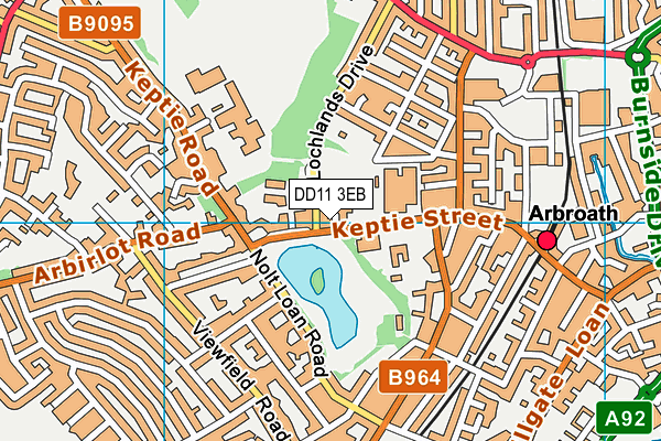 DD11 3EB map - OS VectorMap District (Ordnance Survey) DD11 3EB map - OS VectorMap District (Ordnance Survey)