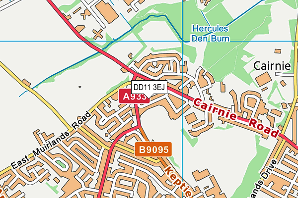 DD11 3EJ map - OS VectorMap District (Ordnance Survey)