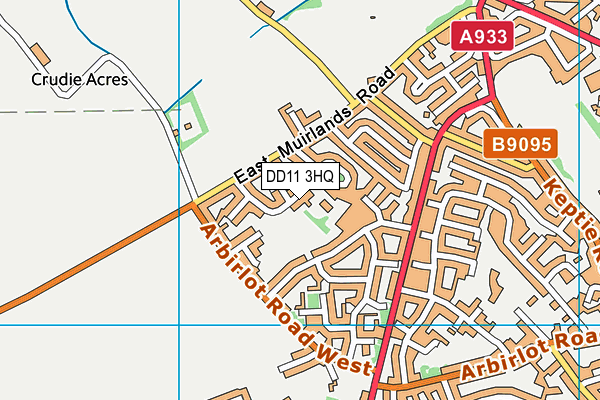 DD11 3HQ map - OS VectorMap District (Ordnance Survey)