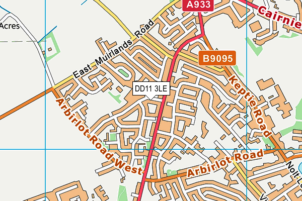 DD11 3LE map - OS VectorMap District (Ordnance Survey)