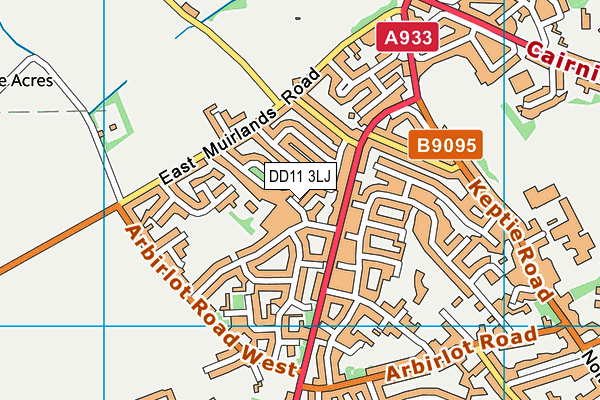 DD11 3LJ map - OS VectorMap District (Ordnance Survey) DD11 3LJ map - OS VectorMap District (Ordnance Survey)