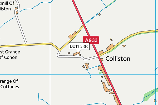 DD11 3RR map - OS VectorMap District (Ordnance Survey)