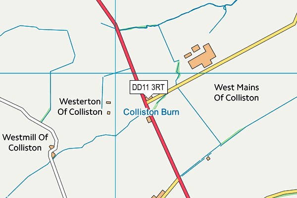 DD11 3RT map - OS VectorMap District (Ordnance Survey)