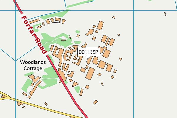 DD11 3SP map - OS VectorMap District (Ordnance Survey)