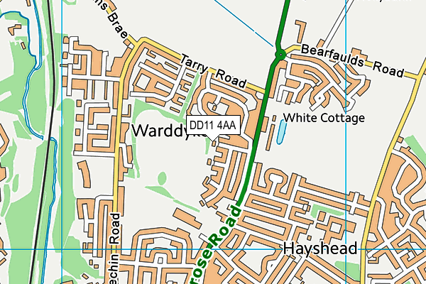DD11 4AA map - OS VectorMap District (Ordnance Survey) DD11 4AA map - OS VectorMap District (Ordnance Survey)