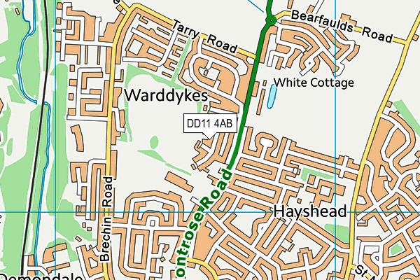 DD11 4AB map - OS VectorMap District (Ordnance Survey) DD11 4AB map - OS VectorMap District (Ordnance Survey)