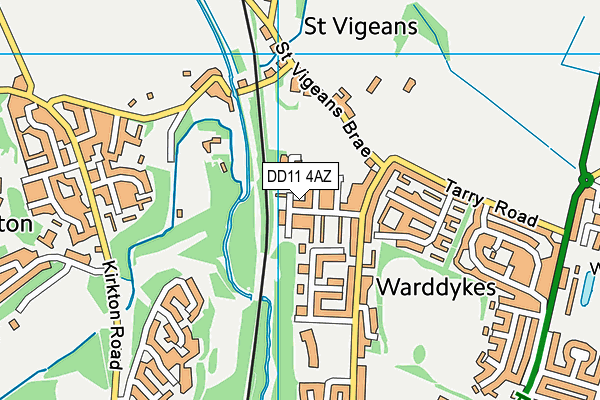 DD11 4AZ map - OS VectorMap District (Ordnance Survey) DD11 4AZ map - OS VectorMap District (Ordnance Survey)