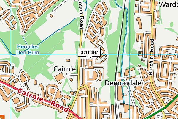 DD11 4BZ map - OS VectorMap District (Ordnance Survey) DD11 4BZ map - OS VectorMap District (Ordnance Survey)
