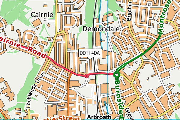 DD11 4DA map - OS VectorMap District (Ordnance Survey) DD11 4DA map - OS VectorMap District (Ordnance Survey)