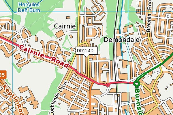 DD11 4DL map - OS VectorMap District (Ordnance Survey)