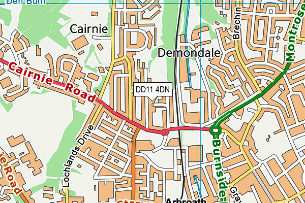 DD11 4DN map - OS VectorMap District (Ordnance Survey) DD11 4DN map - OS VectorMap District (Ordnance Survey)