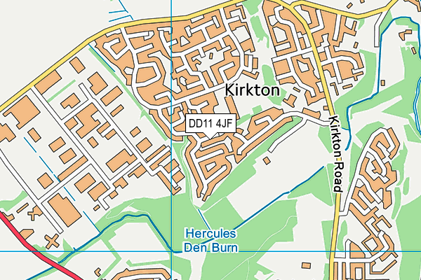 DD11 4JF map - OS VectorMap District (Ordnance Survey)